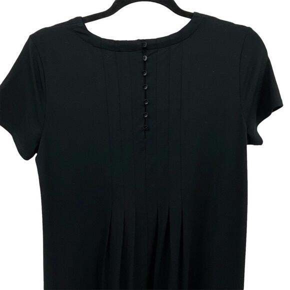 J Jill Wearever Collection Swing Trapeze Dress Size Small Black Short Sleeve - Picture 7 of 7